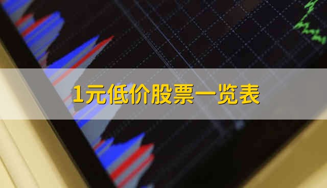 1元低价股票一览表 1元低价股包括什么