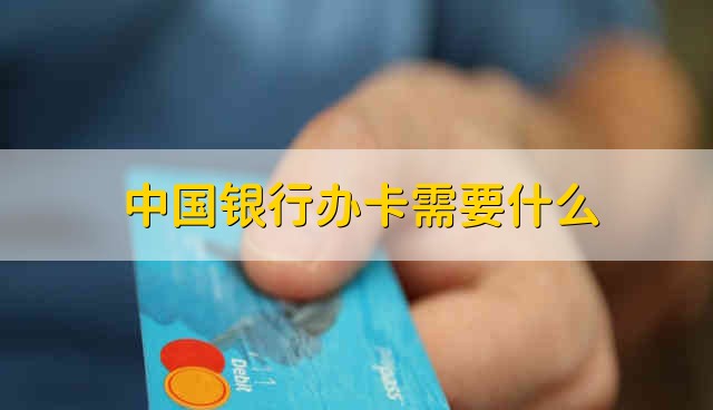 中国银行办卡需要什么 在中国银行办理银行卡需要什么
