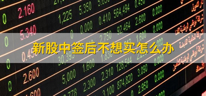 新股中签后不想买怎么办，将账户资金全部转出