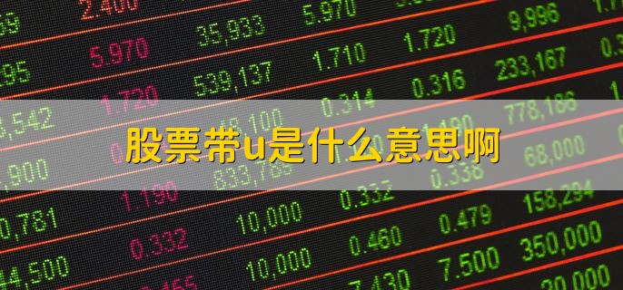 股票带u是什么意思啊，指公司已上市但没盈利
