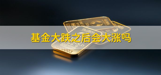 基金大跌之后会大涨吗，不确定