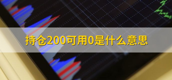 持仓200可用0是什么意思，当天可以卖出的数量为0