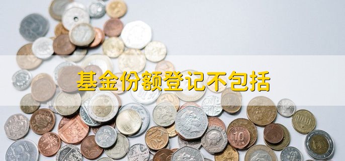 基金份额登记不包括，对某个基金进行会计核算业务