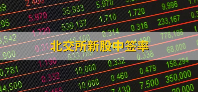 北交所新股中签率，是比较高的