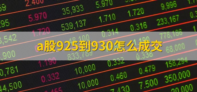 a股925到930怎么成交，可以挂单撤单但无法成交