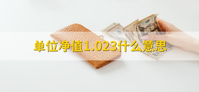 单位净值1.023什么意思，基金每份额价值为1.023