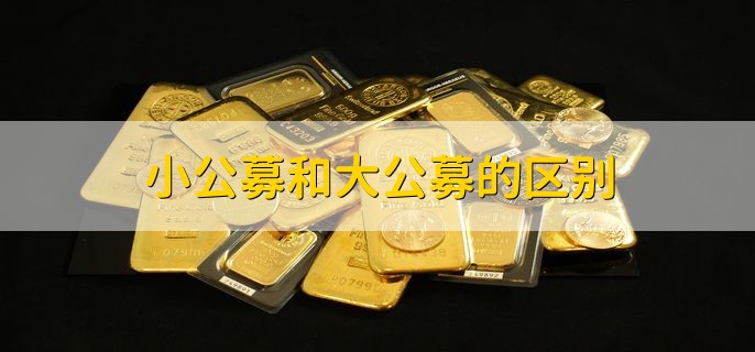 小公募和大公募的区别，分以下三点