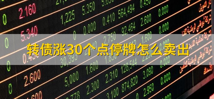 转债涨30个点停牌怎么卖出，在集合竞价时间段卖出